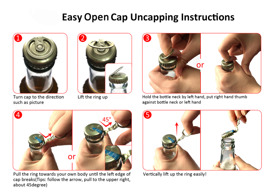 Instructiuni capace capse sticla cu inel Instructiuni capace capse sticla cu inel